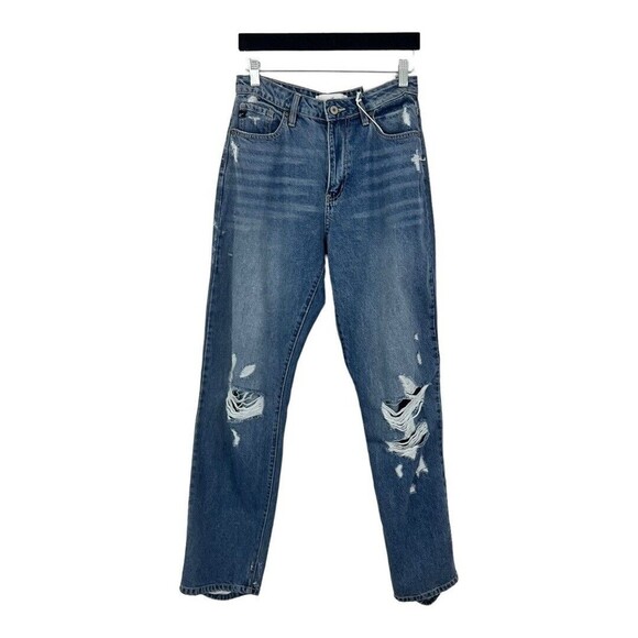 Kancan Womens Size 27 Distressed 90's Boyfriend Jeans New NWT - Picture 1 of 6